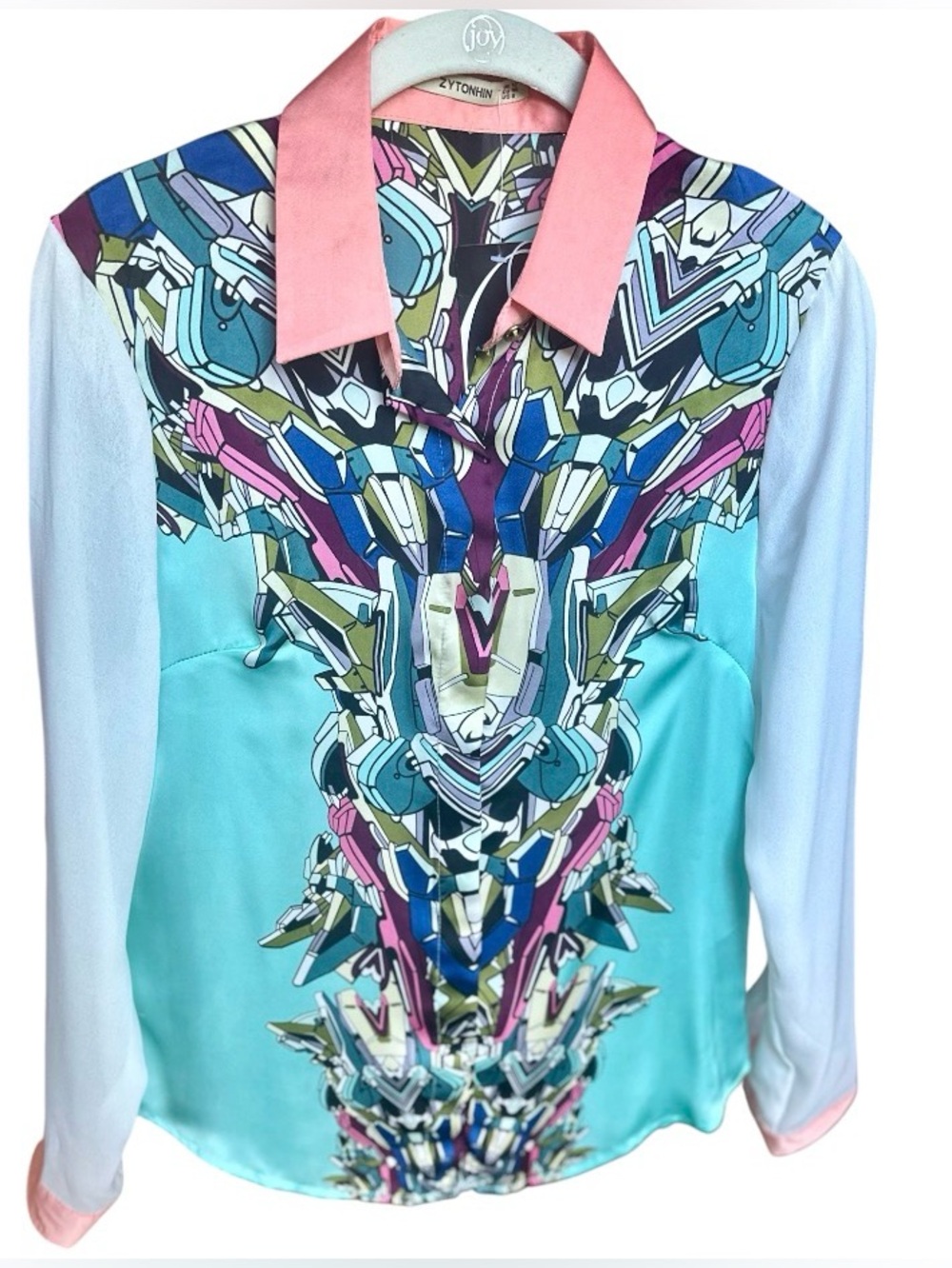 🩵NWT Vintage geometric transformer-inspired print from Zara Trafaluc line SZ8🤖
